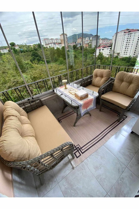 Hanah Home Manolya Conjunto de Jardín Beige y Gris Hanah Home Manolya Conjunto de Jardín Beige y Gris